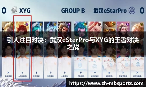 引人注目对决：武汉eStarPro与XYG的王者对决之战